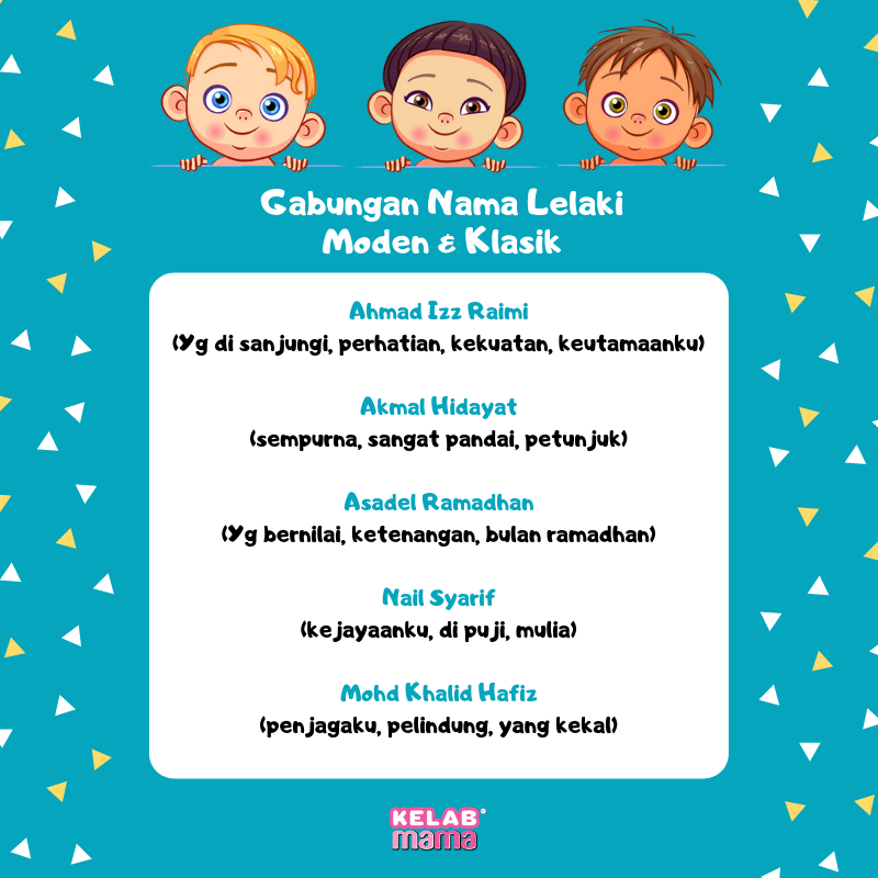 Gabungan Nama  Bayi  Lelaki  Dan Maksudnya