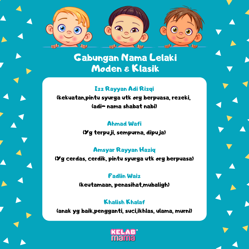 gabungan nama bayi lelaki moden & klasik 6