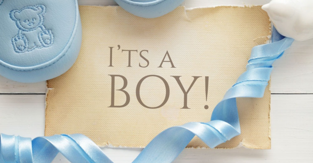 'it's a boy' card