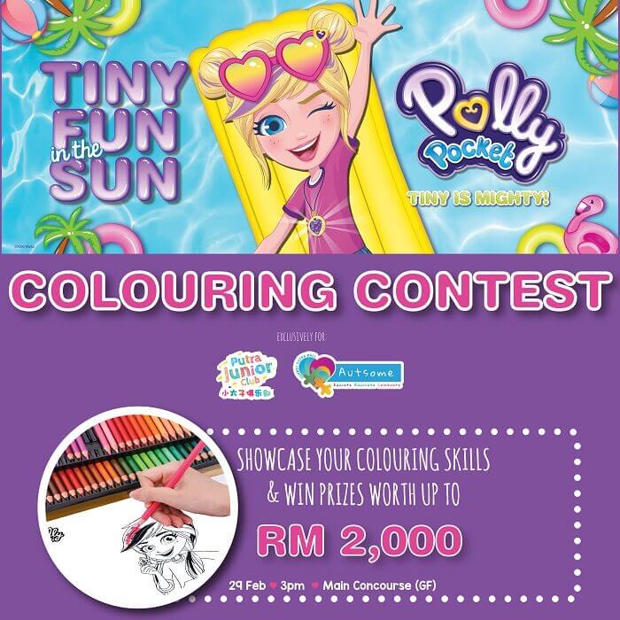 polly pocket colouring contest