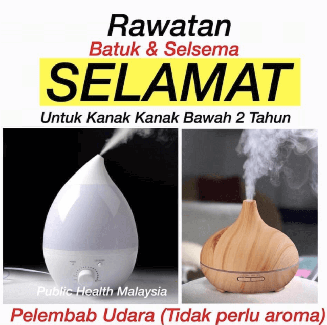 rawat selesema & batuk anak bawah 2 tahun dengan memasang pelembab udara