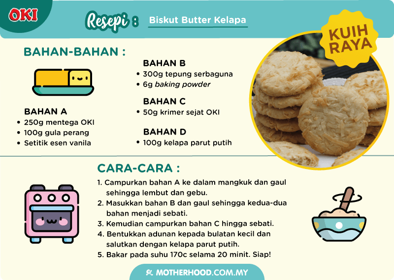 krimer sejat dalam biskut butter kelapa