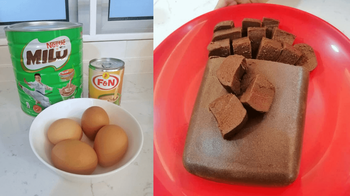 Kek milo kukus 4 bahan