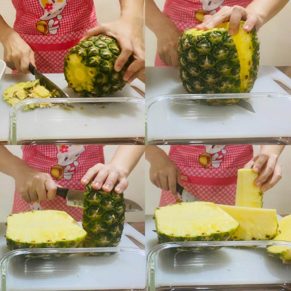 cara memotong buah nanas