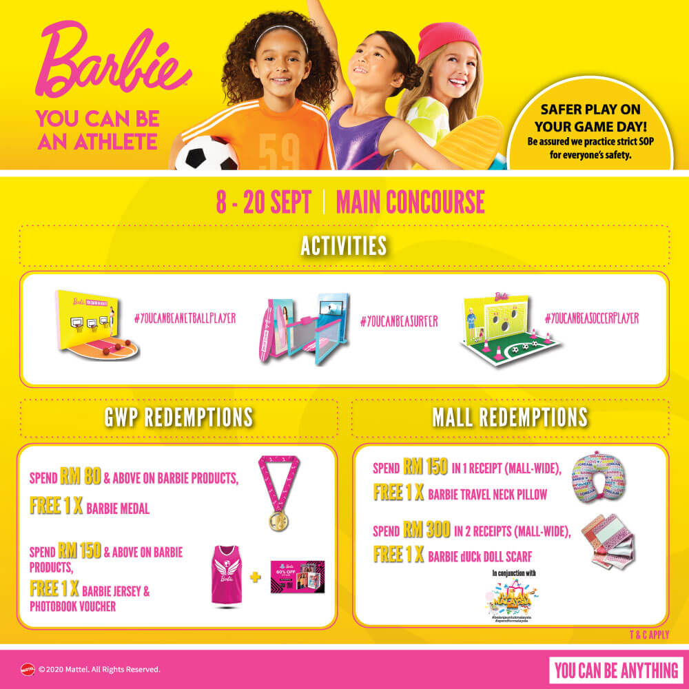 Barbie® You Can Be an Athlete Sunway Putra Mall