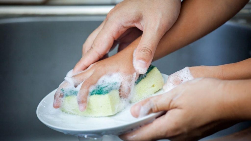 cleaning sink