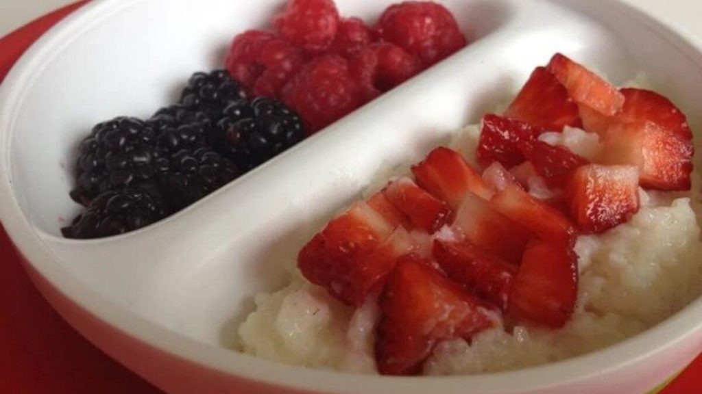 berry rice pudding makanan bayi 8 bulan