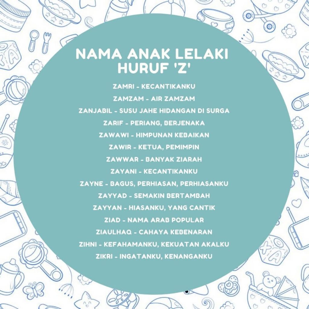 nama anak lelaki huruf Z