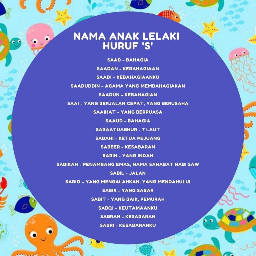 nama anak lelaki huruf 'S'