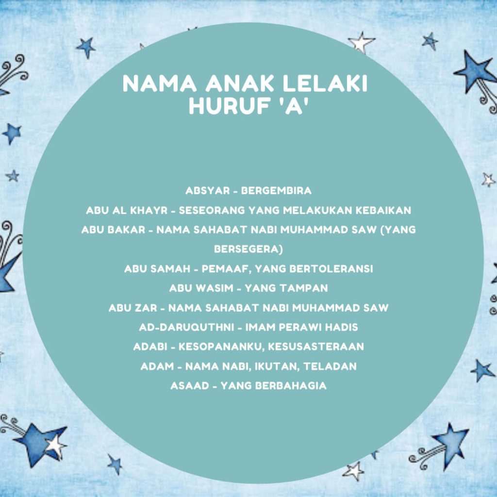 nama anak lelaki huruf A