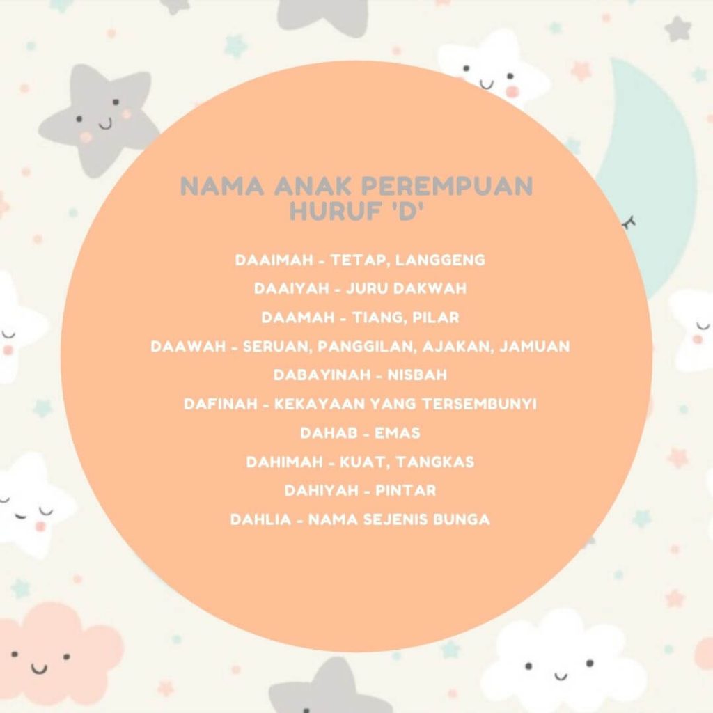 nama anak perempuan D