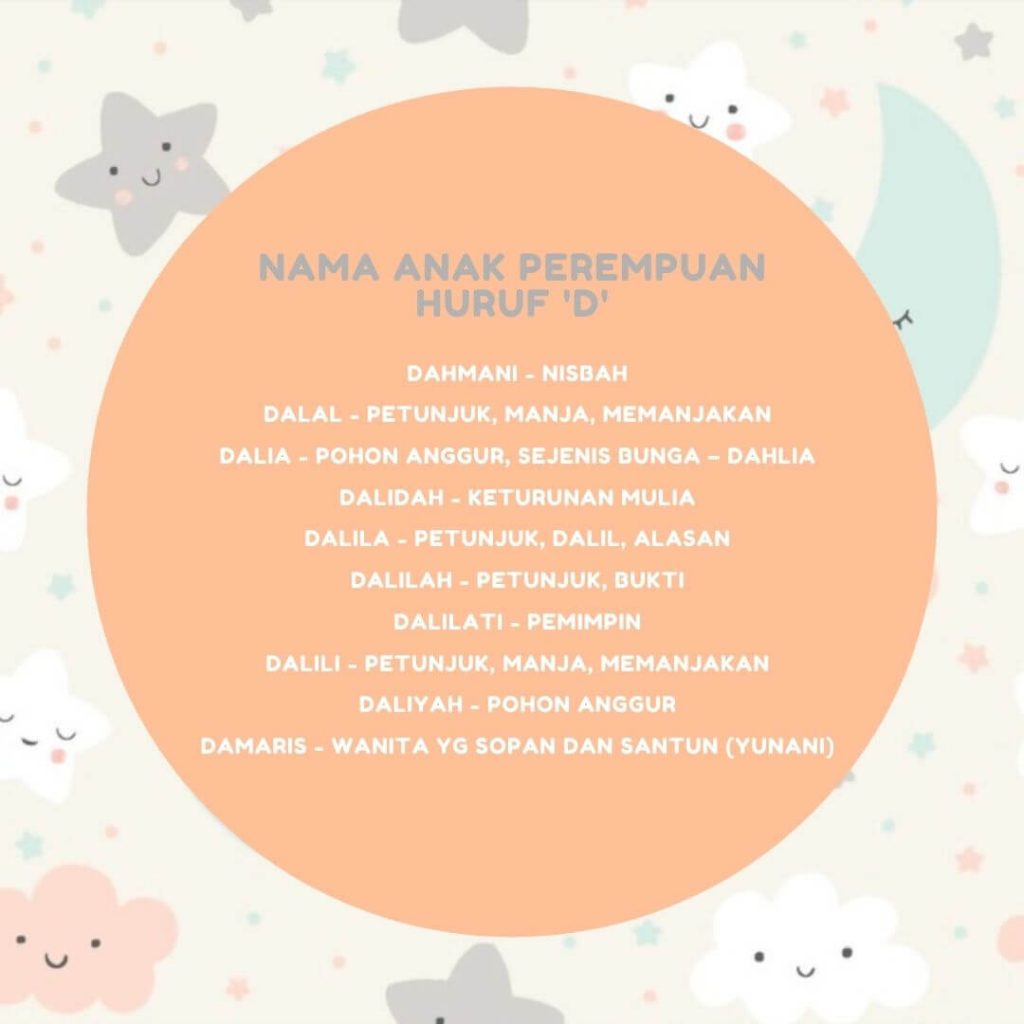 nama anak perempuan huruf D