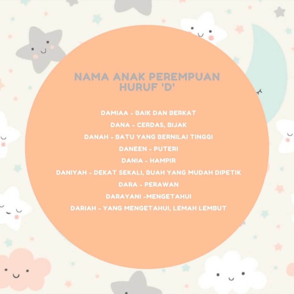 nama anak perempuan huruf D