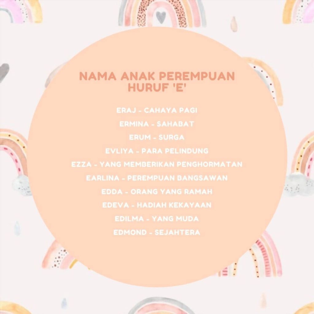 nama anak perempuan huruf E