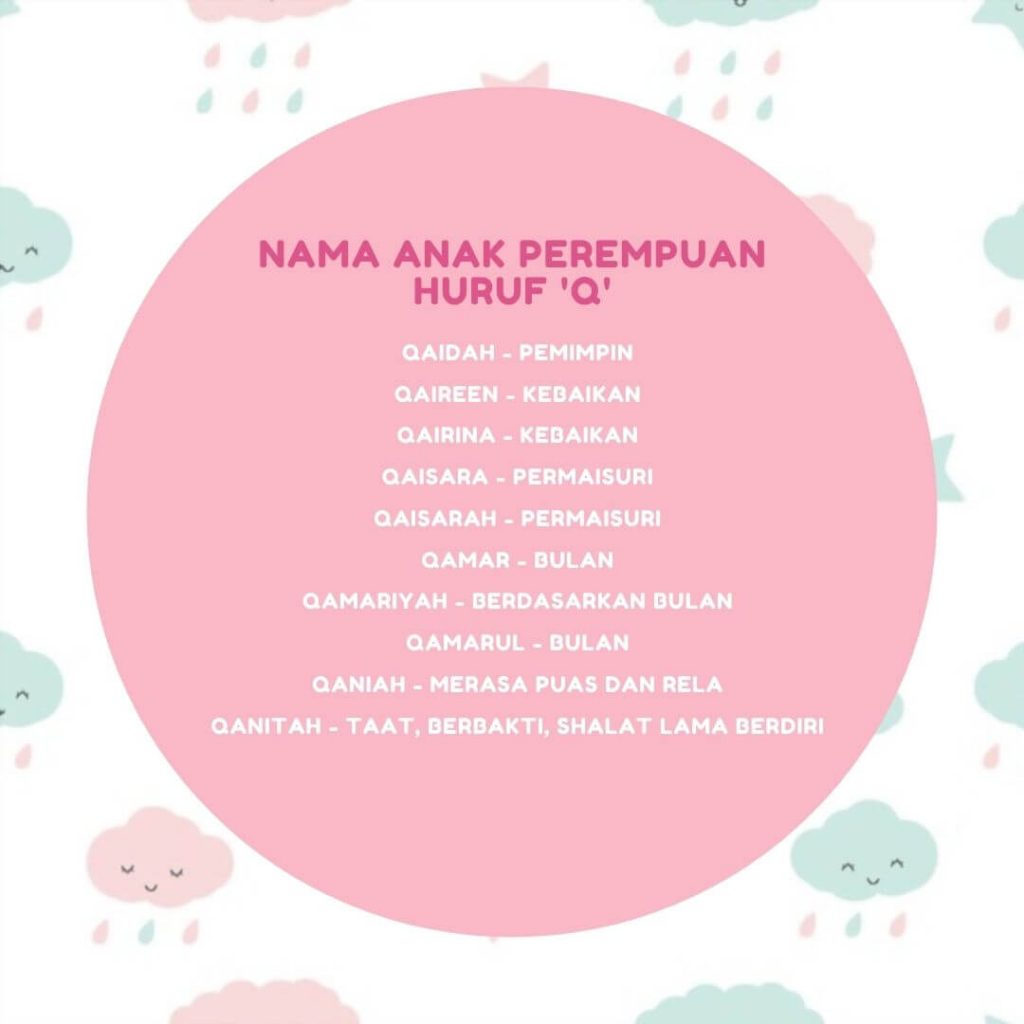 nama anak perempuan huruf Q 