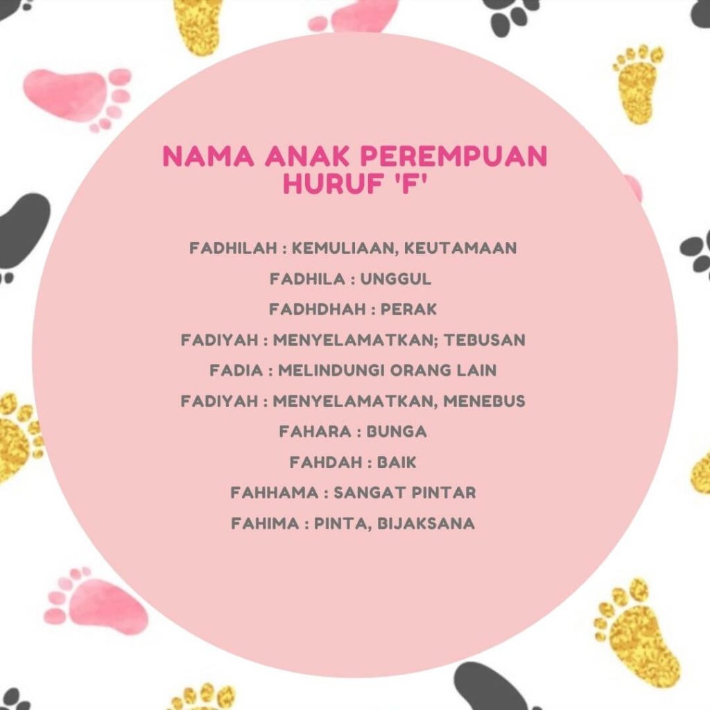 Nama Anak Perempuan Huruf F