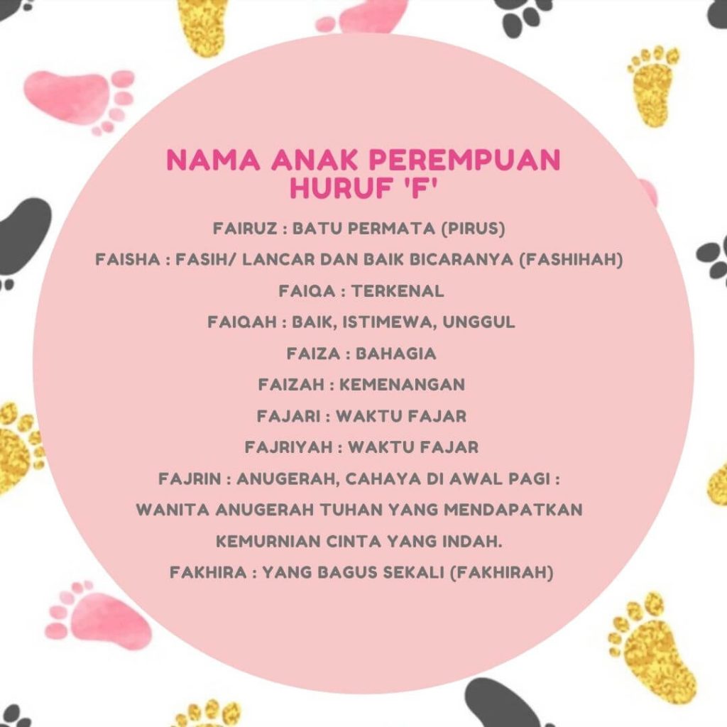 Nama Anak Perempuan Huruf F