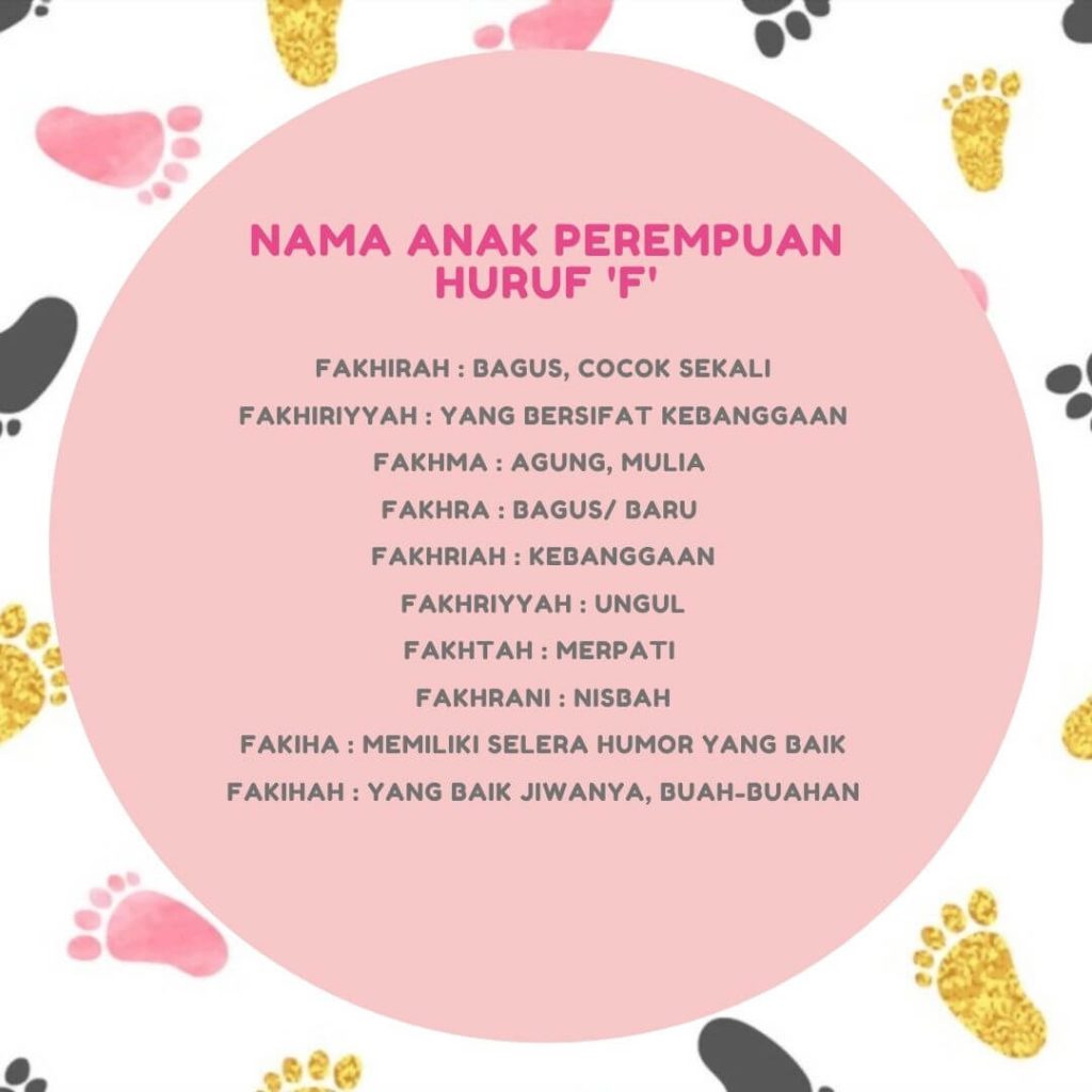 nama anak perempuan huruf F