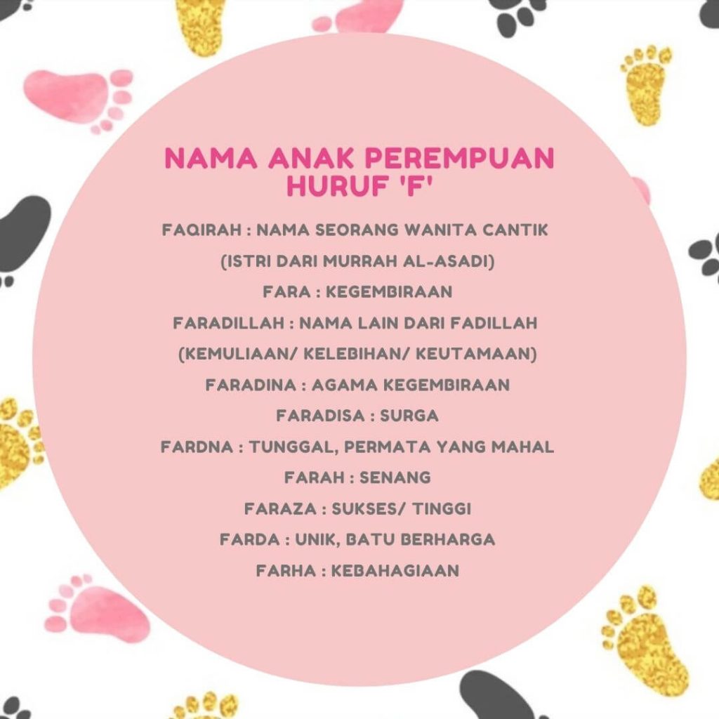 nama anak perempuan huruf F