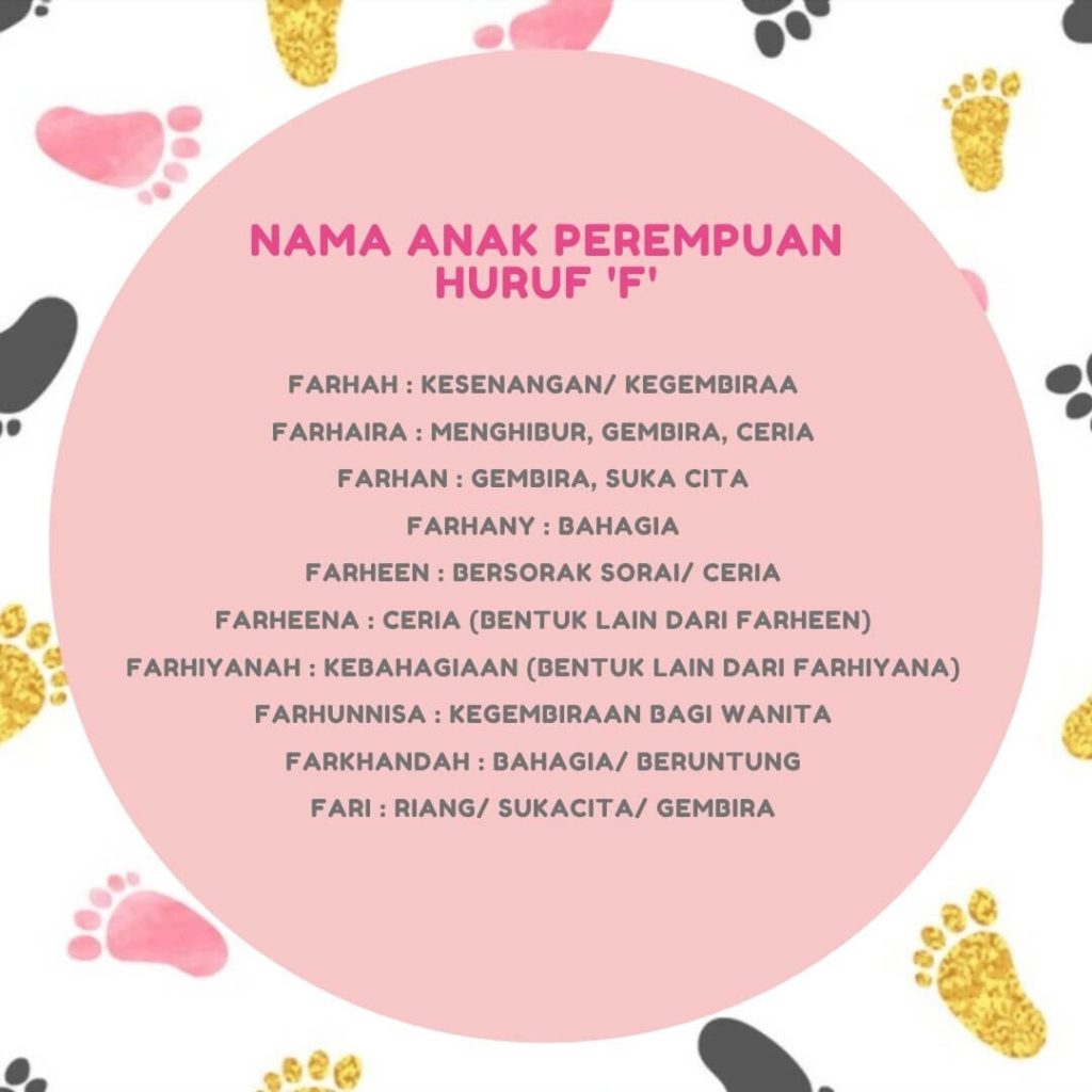 nama anak perempuan huruf F