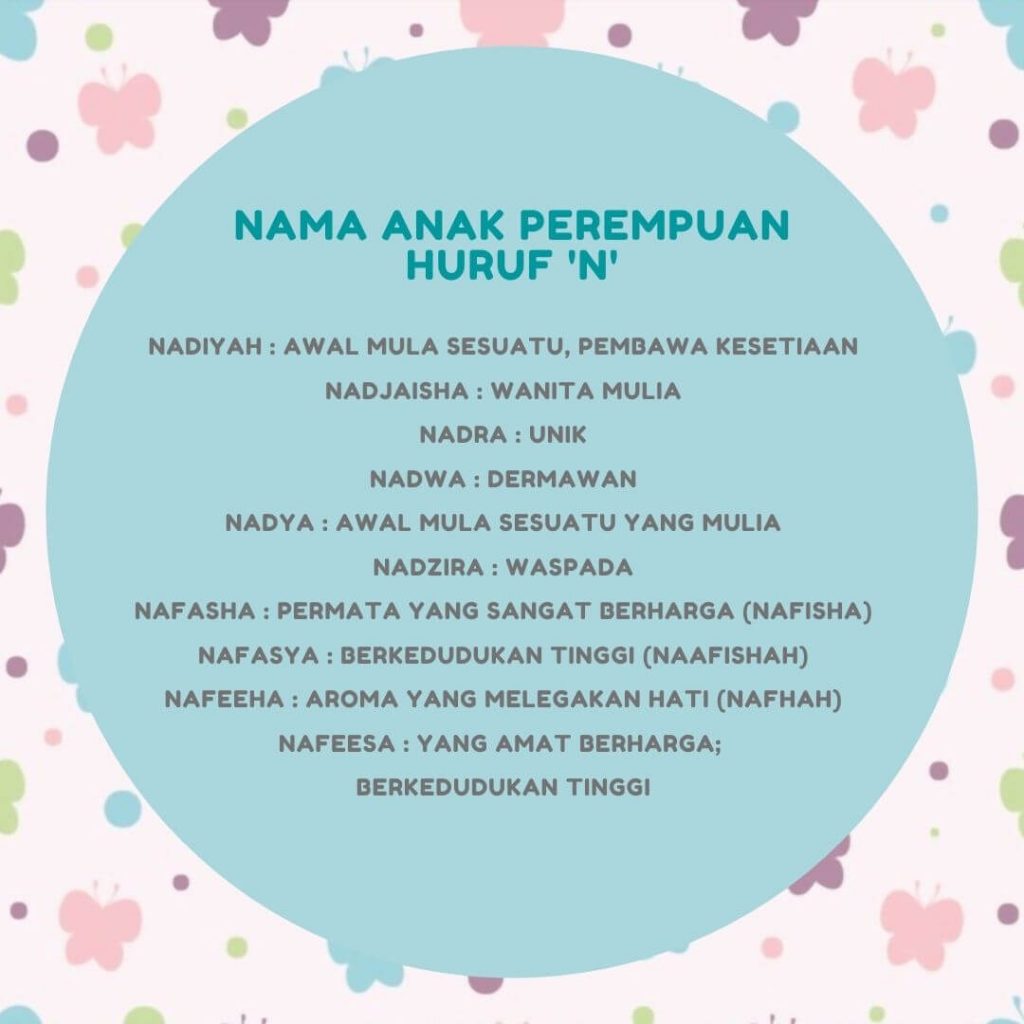 nama anak perempuan huruf n