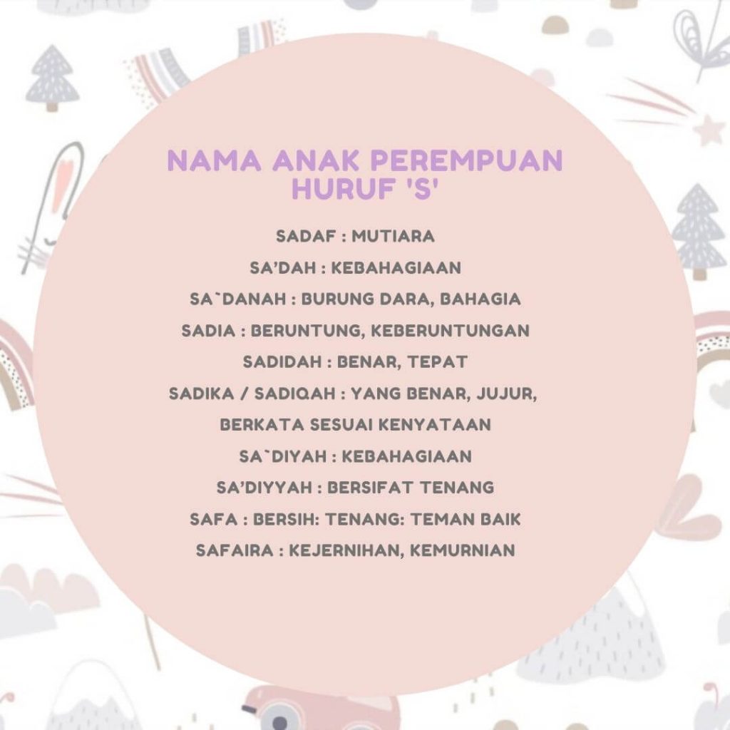 Nama Anak Perempuan Huruf S