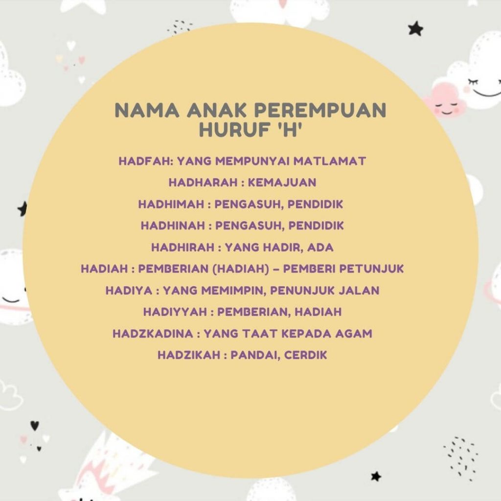 nama anak perempuan huruf H