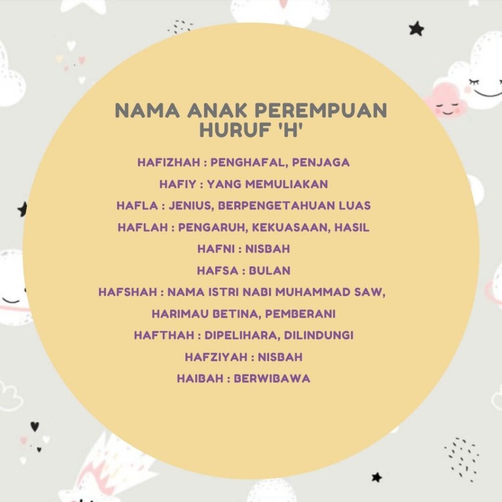 nama anak perempuan huruf H