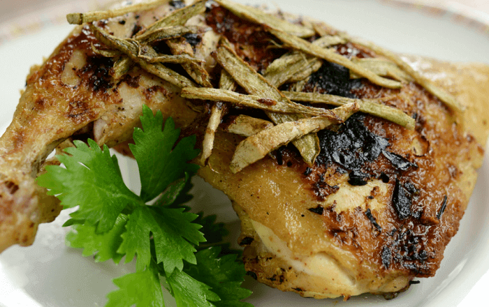 menu berpantang - ayam panggang