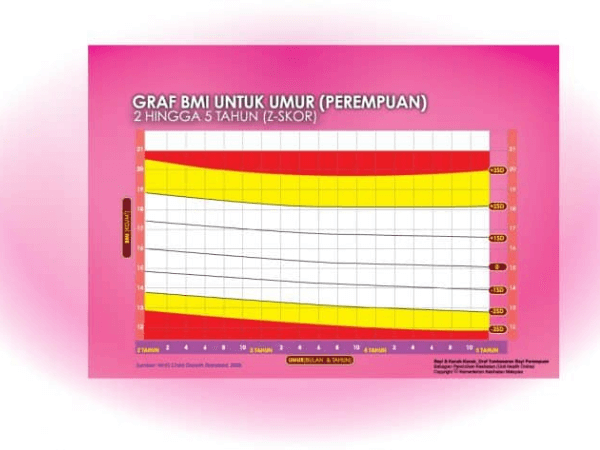 BMI kanak kanak perempuan