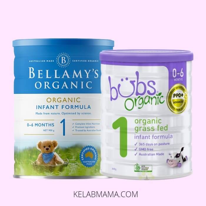 susu formula terbaik 0-6 bulan bubs dan bellamy