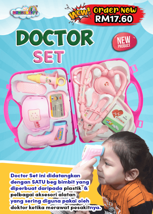 mainan kanak kanak set doktor