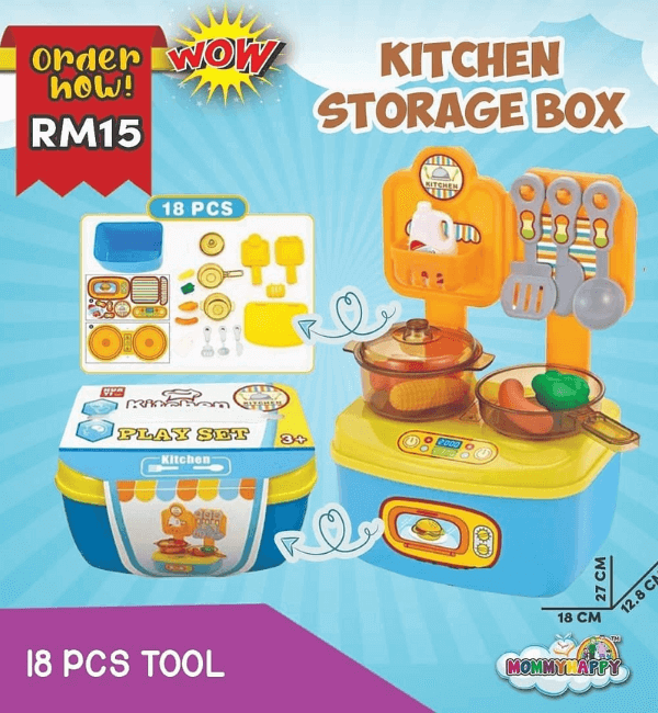mainan kanak kanak kitchen storage box