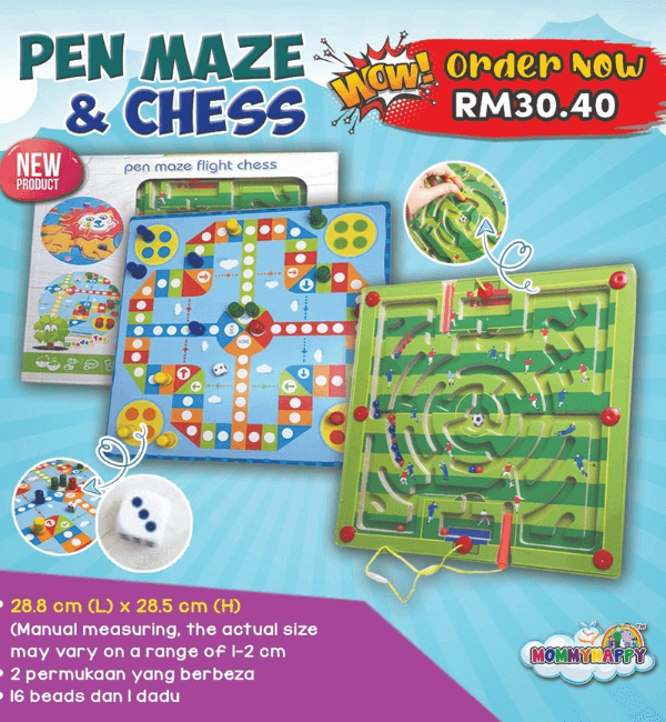 mainan kanak kanak maze & chess