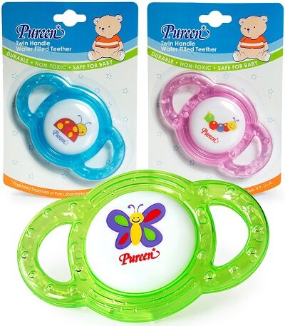 berus gigi baby twin handle water filled teether