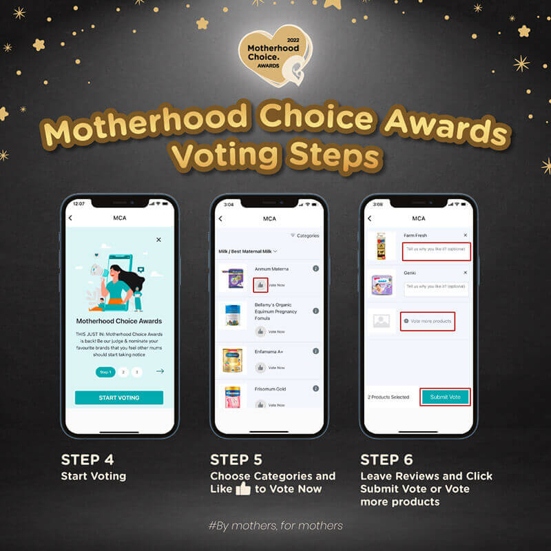 motherhood choice awards di aplikasi Motherhood.com.my