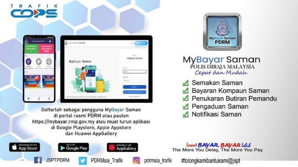 cara bayar saman online