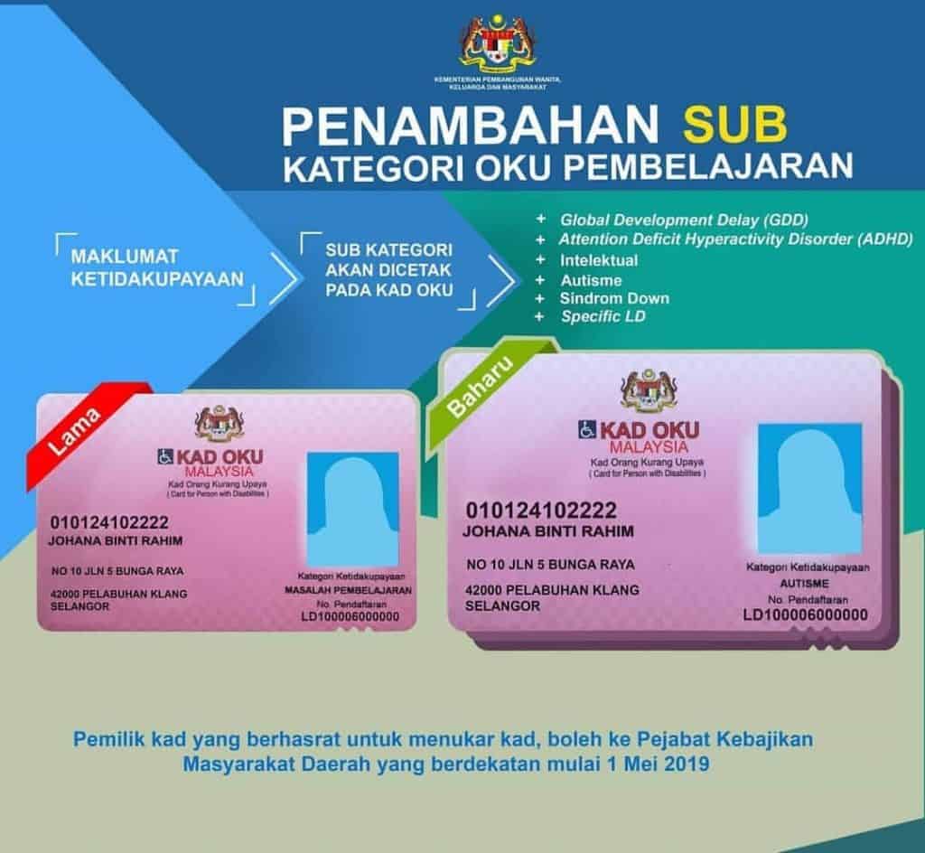 OKU pembelajaran yang berdaftar dengan JKM