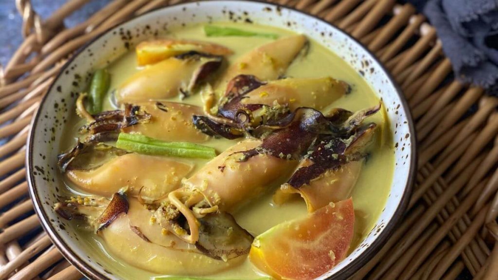 resepi sotong masak lemak pedas