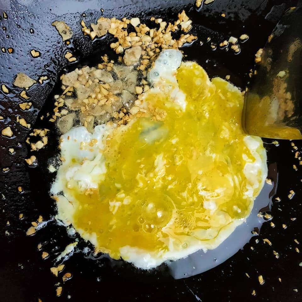 telur hancur untuk resepi nasi goreng ikan masin