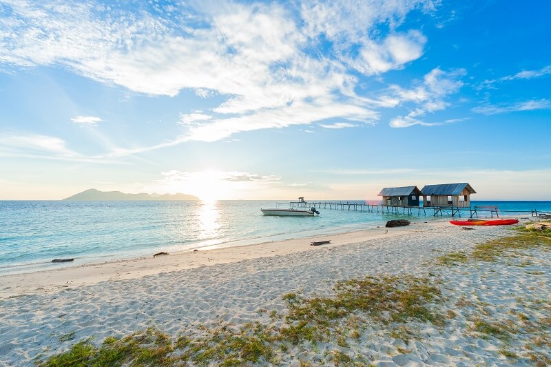 pulau pom pom, sebuah pulau di Sabah