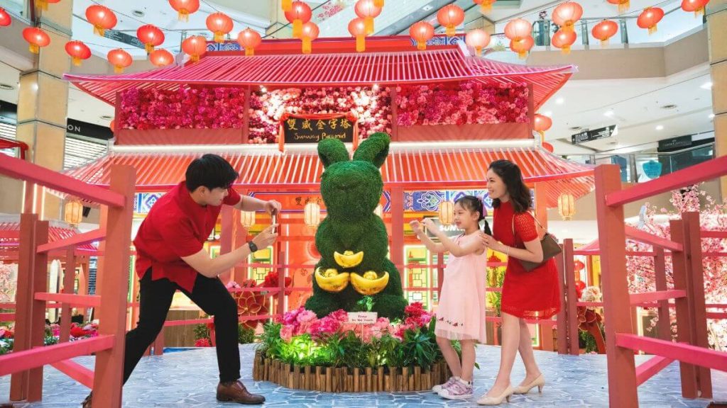 sunway pyramid blooming happiness chinese new year