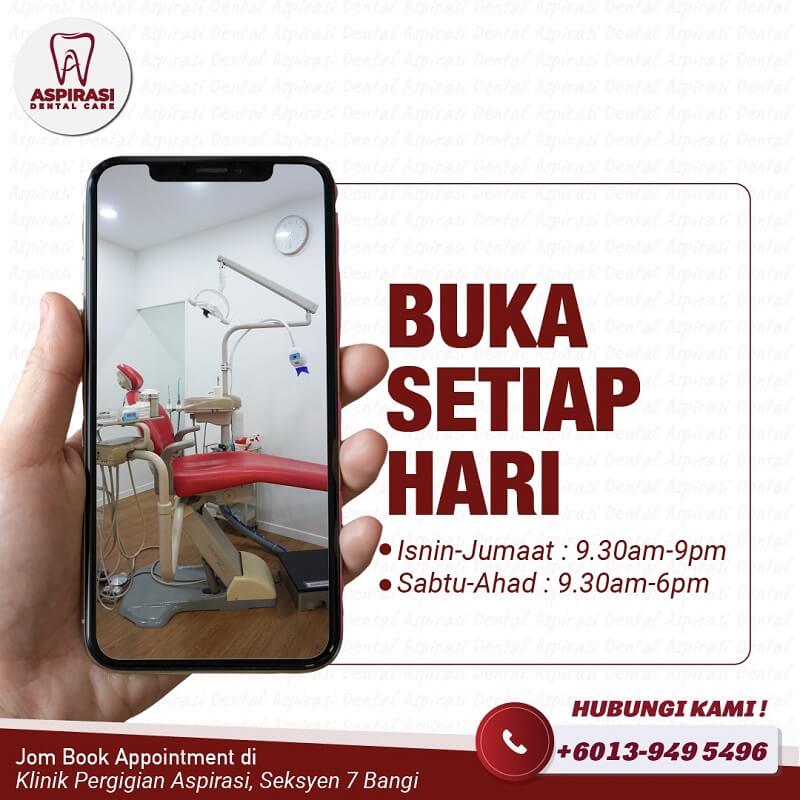 aspirasi dental care, klinik gigi bangi