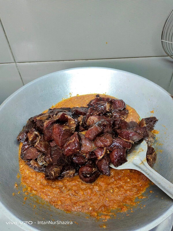 daging yang diperap