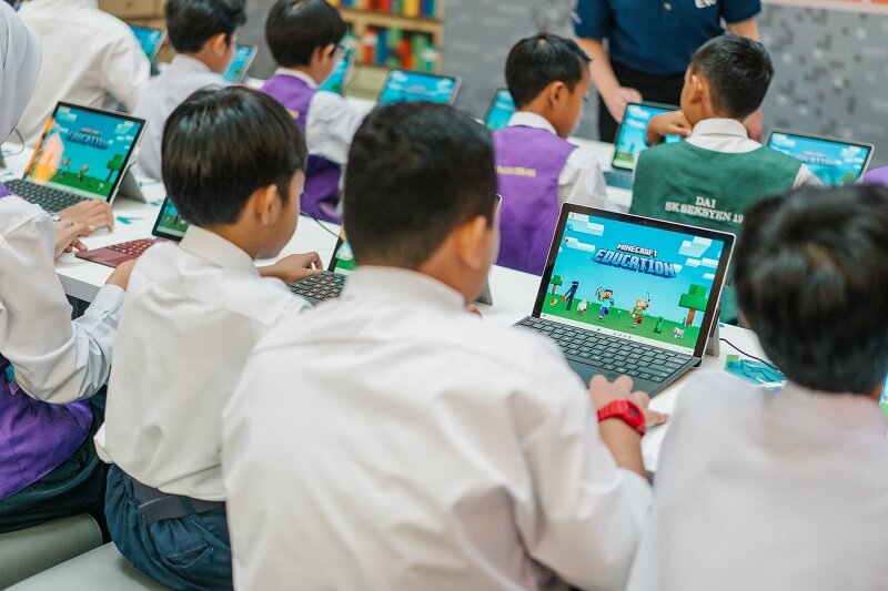 para pelajar minecraft education malaysia