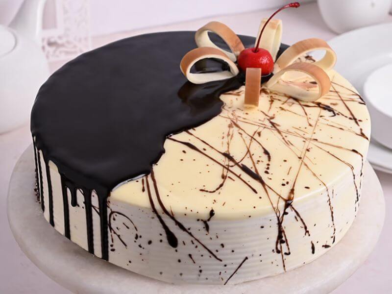 kek hari bapa - vanilla and chocolate cake 