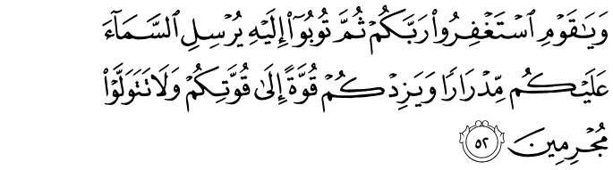 surah hud 52