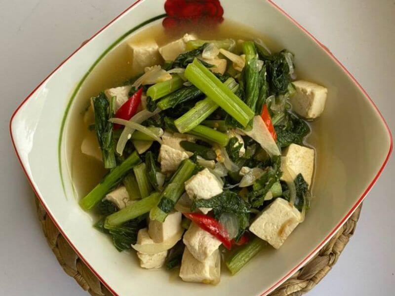 resepi sayur sawi untuk berpantang