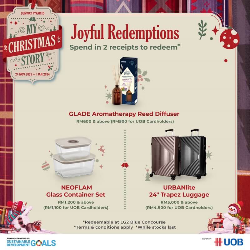 hadiah penebusan di My Christmas Story di Sunway Pyramid