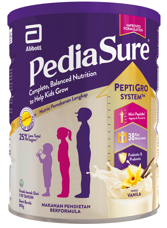 amalkan susu PediaSure untuk meningkatkan tumbesaran dan keyakinan anak-anak